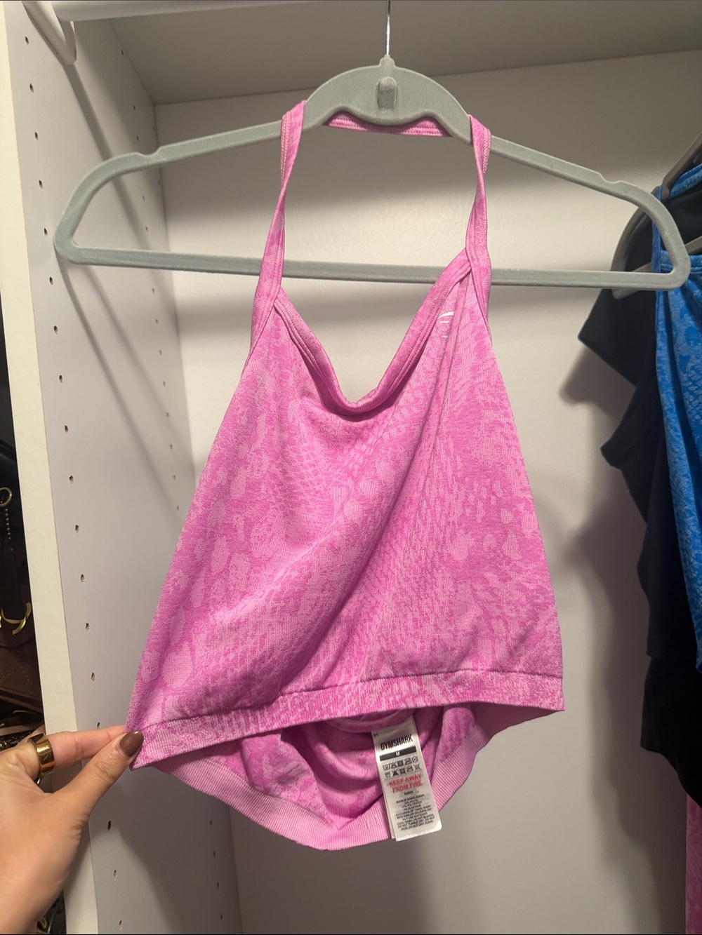 Women's animal Pink Halter Sports Top